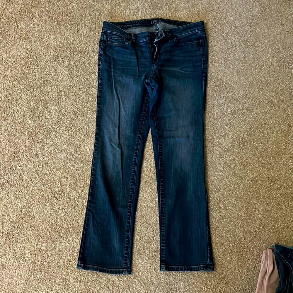 LOFT Women's Dark Indigo Straight-Leg Jeans